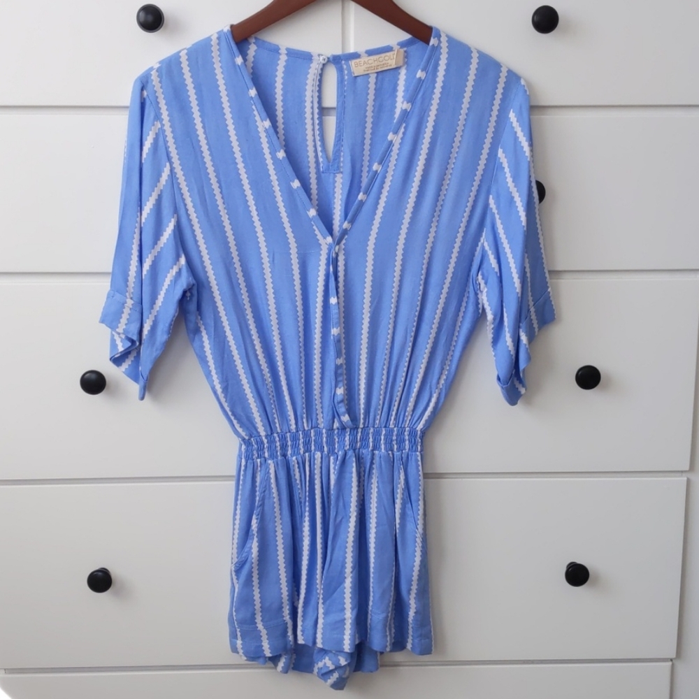 Blue Striped Romper